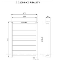 Полотенцесушитель электрический Allen Brau Reality 642х472 мм никель 7.32000-BN