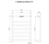 Полотенцесушитель электрический Allen Brau Reality 642х472 мм золото 7.32000-GB