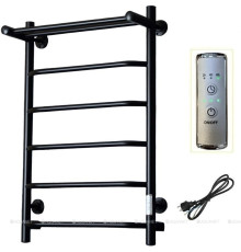 Полотенцесушитель водяной Тругор Пэк сп 6 П 80х50 с полкой черный ВГП 00-00042768