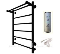 Полотенцесушитель водяной Тругор Пэк сп 5 П 80х50 см с полкой черный ВГП 00-00042758