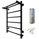 Полотенцесушитель водяной Тругор Пэк сп 5 П 80х50 см с полкой черный ВГП 00-00042758
