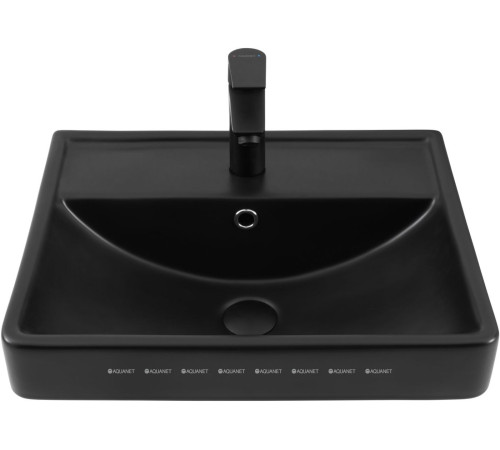 Раковина накладная Aquanet Ирис 515х415х185 мм черный матовый 00329246
