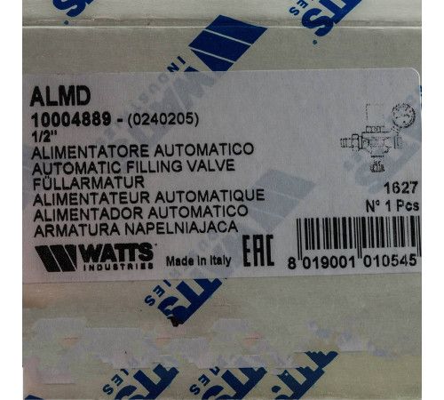 Клапан подпиточный Watts ALIMAT ALMD 1/2 с манометром 10004889