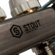 Коллекторная группа из нержавеющей стали STOUT с расходомерами 4 выхода SMS 0907 000004