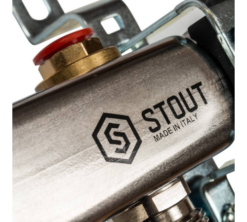 Коллекторная группа из нержавеющей стали STOUT без расходомеров 6 выходов SMS 0922 000006