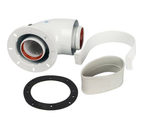 Адаптер для котла угловой 90° коаксиальный STOUT DN 60/100 (Bosch, Buderus) SCA-6010-240190