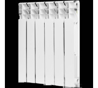 Радиатор алюминиевый ROMMER Plus 500 6 секций боковое подключение RAL 9016 RAL-3210-050006