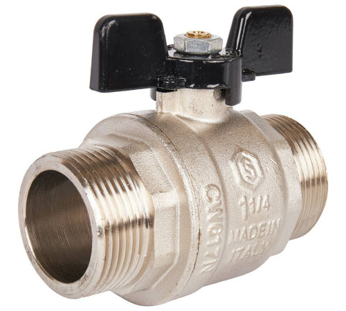 Кран шаровой STOUT полнопроходной НР/НР ручка бабочка 1 1/4 SVB-0006-000032