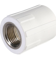 Муфта комбинированная Политэк PP-R 25х1/2 ВР белая 9100002512