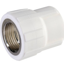 Муфта комбинированная Политэк PP-R 25х3/4 ВР белая 9100002534