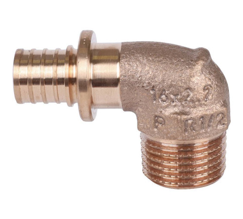 Угольник-переходник REHAU RAUTITAN RX+ 16-R 1/2 наружная резьба бронза 14563471001