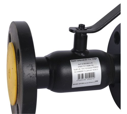 Кран шаровой стальной BROEN КШТ 11с10фт DN 32 PN 16 фланцевый 9459441