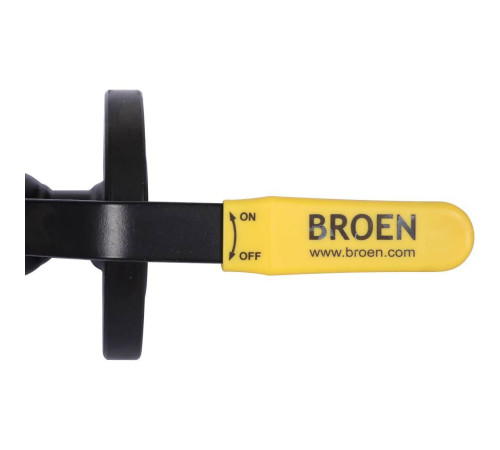 Кран шаровой стальной BROEN КШТ 11с10фт DN 20 PN 16 фланцевый 9459439