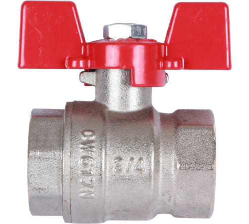 Кран шаровой ROMMER 3/4 ВР/ВР ручка бабочка RBV-0003-0110220