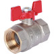 Кран шаровой ROMMER 1 ВР/ВР ручка бабочка RBV-0003-0110225