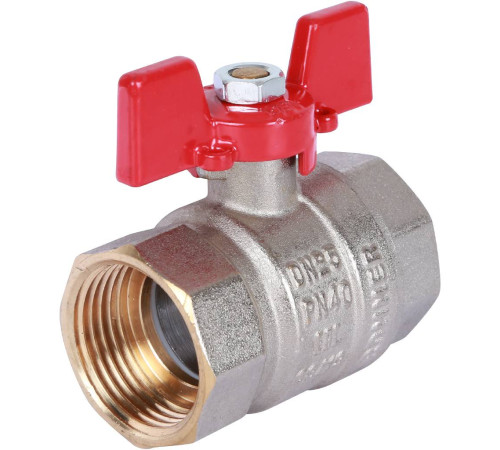 Кран шаровой ROMMER 1 ВР/ВР ручка бабочка RBV-0003-0110225