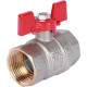 Кран шаровой ROMMER 1 ВР/ВР ручка бабочка RBV-0003-0110225