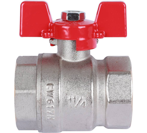 Кран шаровой ROMMER 1 1/4 ВР/ВР ручка бабочка RBV-0003-0110232
