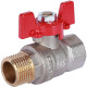 Кран шаровой ROMMER 1/2 ВР/НР ручка бабочка RBV-0004-0210215