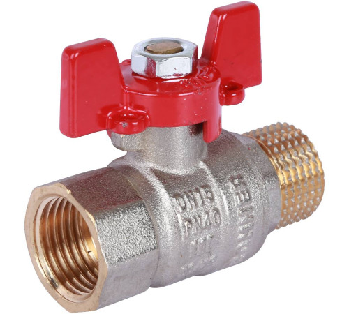 Кран шаровой ROMMER 1/2 ВР/НР ручка бабочка RBV-0004-0210215