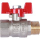 Кран шаровой ROMMER 1/2 ВР/НР ручка бабочка RBV-0004-0210215