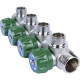 Коллектор регулирующий STOUT 3/4 4 отвода 1/2 плоское уплотнение SMB-6849-341204