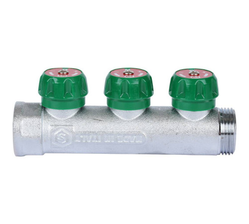 Коллектор регулирующий STOUT 1 3 отвода 1/2 плоское уплотнение SMB-6849-011203