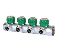 Коллектор регулирующий STOUT 1 4 отвода 1/2 плоское уплотнение SMB-6849-011204