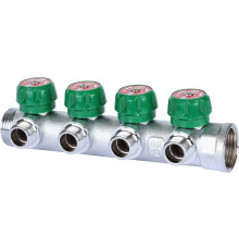 Коллектор регулирующий STOUT 1 4 отвода 1/2 плоское уплотнение SMB-6849-011204
