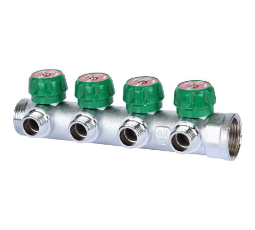 Коллектор регулирующий STOUT 1 4 отвода 1/2 плоское уплотнение SMB-6849-011204