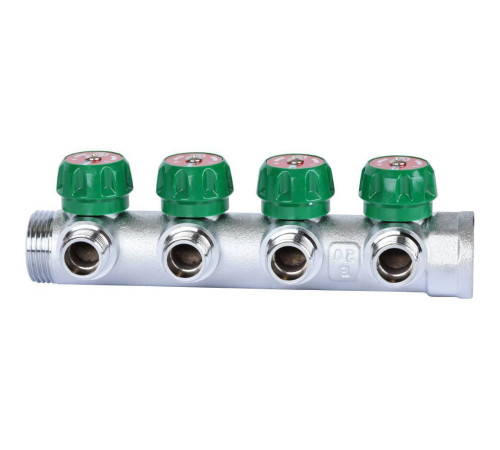 Коллектор регулирующий STOUT 1 4 отвода 1/2 плоское уплотнение SMB-6849-011204