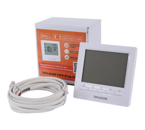 Термостат двухканальный Teplocom TSFR-Prog-220/3A 936