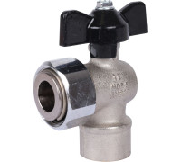 Кран шаровой STOUT угловой 1/2x3/4 ВР-накидная гайка бабочка SVB-1010-001520