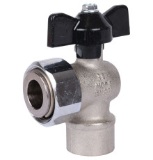 Кран шаровой STOUT угловой 1/2x3/4 ВР-накидная гайка бабочка SVB-1010-001520