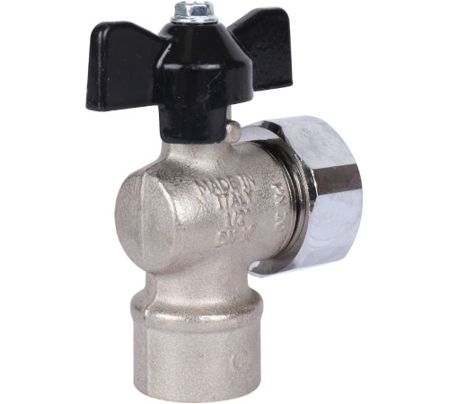 Кран шаровой STOUT угловой 1/2x3/4 ВР-накидная гайка бабочка SVB-1010-001520