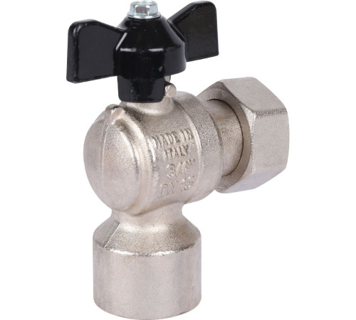 Кран шаровой STOUT угловой 3/4x3/4 ВР-накидная гайка бабочка SVB-1010-000020