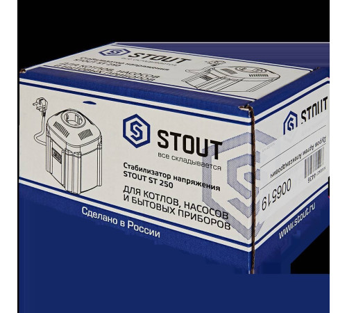 Стабилизатор напряжения STOUT ST 250 250 ВА SST-0001-000250
