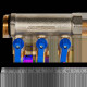 Коллектор с шаровыми кранами STOUT 1 x 1/2 на 3 выхода синие ручки SMB 6211 011203