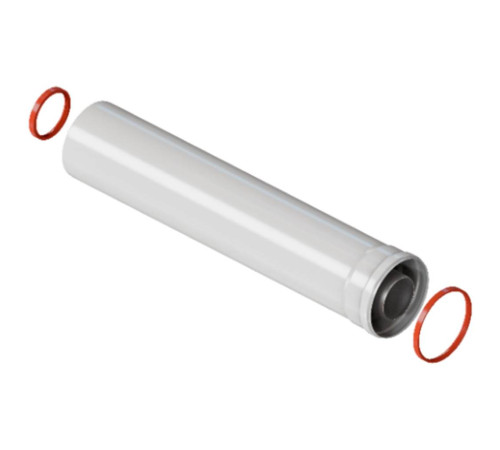 Удлинитель дымохода коаксиальный раструбный ROMMER 60/100 L 1500 мм RCA-6010-001500