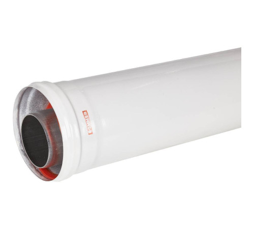 Удлинитель дымохода коаксиальный раструбный ROMMER 60/100 L 1000 мм RCA-6010-001000