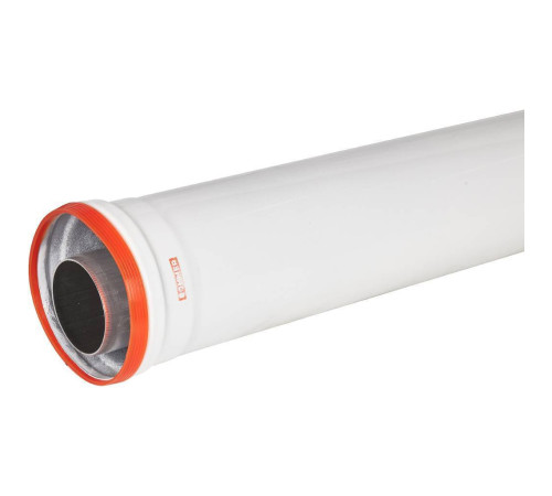 Удлинитель дымохода коаксиальный раструбный ROMMER 60/100 L 1000 мм RCA-6010-001000
