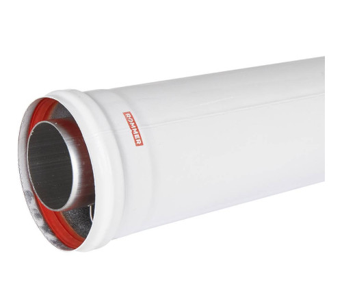 Удлинитель дымохода коаксиальный раструбный ROMMER 60/100 L 500 мм RCA-6010-000500