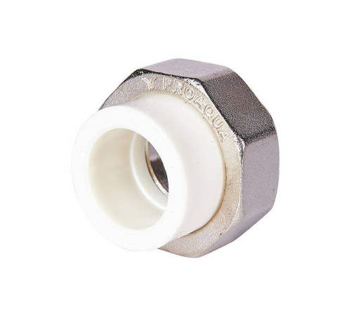 Муфта комбинированная разъемная Pro Aqua PP-R 25x3/4 ВР усиленная Белая PA20014S