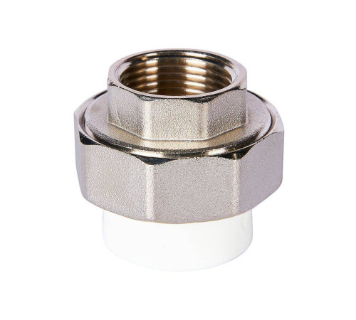 Муфта комбинированная разъемная Pro Aqua PP-R 25x3/4 ВР усиленная Белая PA20014S