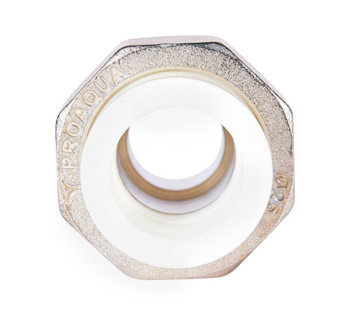 Муфта комбинированная разъемная Pro Aqua PP-R 25x3/4 НР усиленная Белая PA21014S