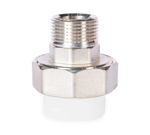Муфта комбинированная разъемная Pro Aqua PP-R 25x3/4 НР усиленная Белая PA21014S