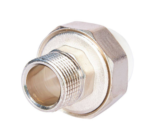 Муфта комбинированная разъемная Pro Aqua PP-R 25x3/4 НР усиленная Белая PA21014S