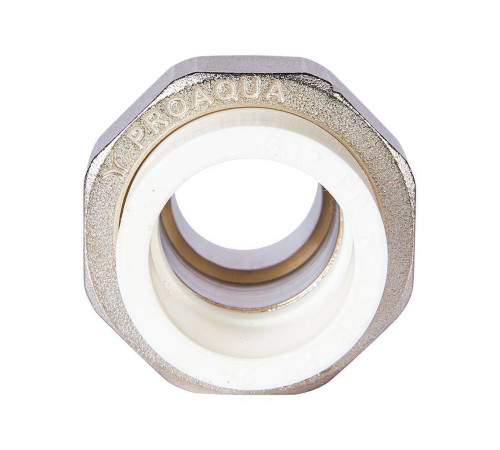 Муфта комбинированная разъемная Pro Aqua PP-R 32x1 НР усиленная Белая PA21018S