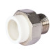 Муфта комбинированная разъемная Pro Aqua PP-R 32x1 НР усиленная Белая PA21018S