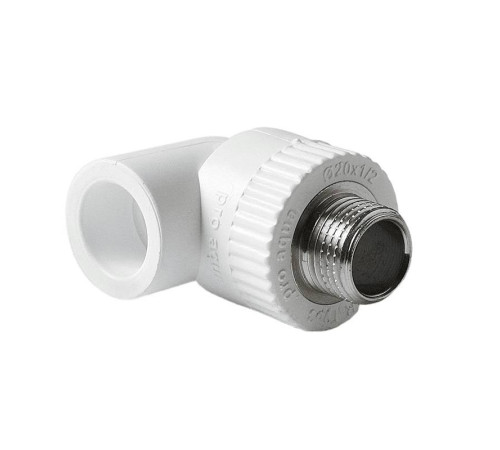 Угольник комбинированный Pro Aqua PP-R 25x3/4 НР белый PA27014P